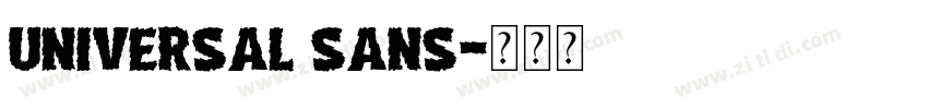 UNIVERSAL SANS字体转换